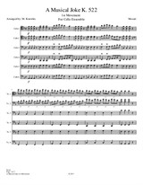A Musical Joke 1st Movement Allegro - Mozart - For Cello Ensemble