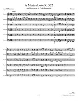 A Musical Joke 4th Movement Presto - Mozart - For Cello Ensemble